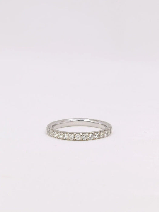 Bague 54 MAUBOUSSIN - Alliance or blanc diamants 1 carat 58 Facettes J367