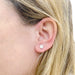 Boucles d'oreilles Puces d'oreilles or blanc, diamants. 58 Facettes 33674