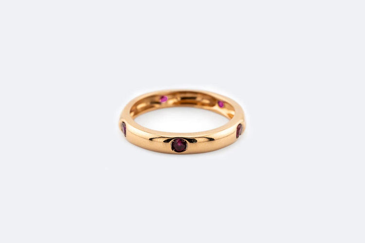 Bague Oro Giallo / 18 Bague en or jaune avec rubis 58 Facettes anl403