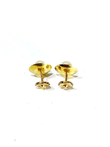 Boucles d'oreilles Paire de boucles d’oreilles or jaune et perles 58 Facettes