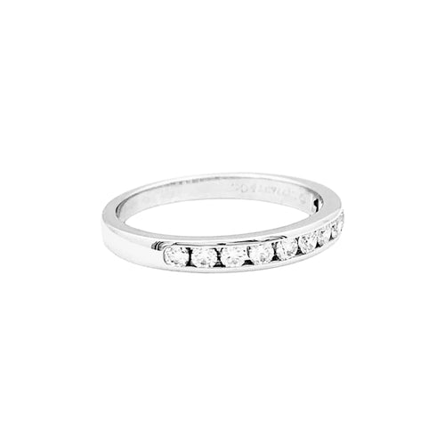 Bague 57 Bague alliance Tiffany & Co.,"Setting", platine et diamants. 58 Facettes 35083