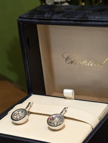 Boucles d'oreilles Boucles d'oreilles CHOPARD Happy Diamonds en or gris et diamants 58 Facettes