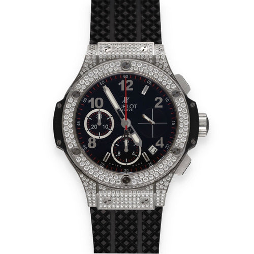 Montre Montre Hublot Big Bang en titane sertie de 312 diamants – Chronographe automatique – Calibre HUB1145 58 Facettes