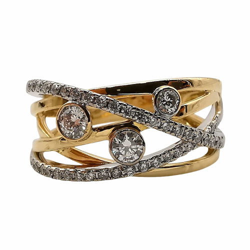 Bague 58 Bague or jaune et diamants 58 Facettes