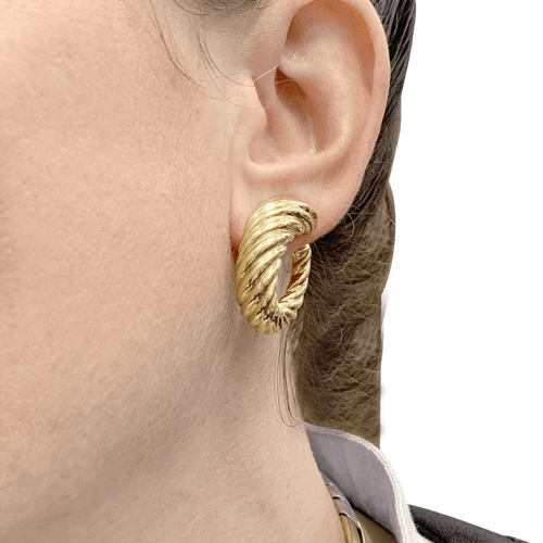 Boucles d'oreilles Boucles d'oreilles vintage, or jaune. 58 Facettes 34424