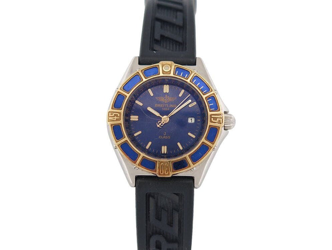 Montre vintage montre BREITLING j class lady d52063 acier 30mm caoutchouc quartz 58 Facettes 265946