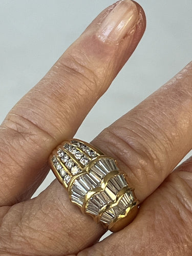 Bague 59 Bague Or Jaune Diamants 2,00 ct 58 Facettes LOT 6093