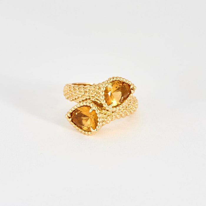 BOUCHERON - Serpent Bohème - Bague toi&moi, or jaune et citrine