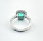 Bague 53 Bague Art déco émeraude 1,30 ct et diamants en or blanc 18 carats 58 Facettes