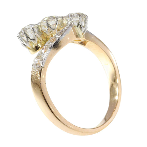 L'amour à travers le temps : bague de déclaration en diamant Belle Époque des années 1920