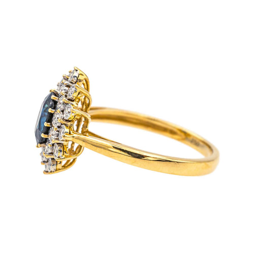Bague 54 Bague Pompadour Or jaune Saphir, Diamant 58 Facettes 4098654RV