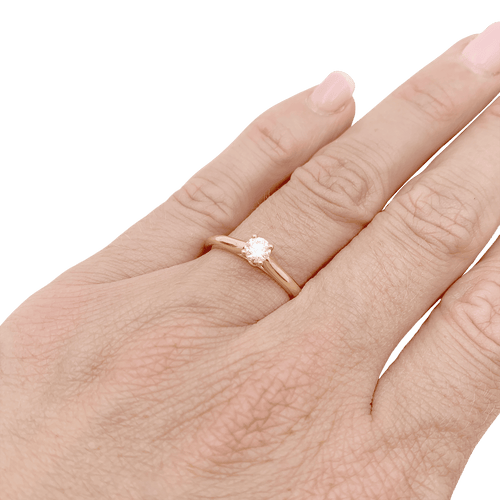 Bague 53 Solitaire Cartier,"1895", or jaune, diamant. 58 Facettes 34770