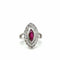 Bague 48 Bague Marquise or blanc - Rubis et Diamants 58 Facettes 11078/15