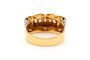 Bague 58 Bague Art Déco sertie de diamants taille rose en or jaune et blanc 18 carats 58 Facettes B781