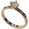 Bague 51 Bague solitaire avec diamant certifié HRD de 0,30 ct en or rose 58 Facettes E30