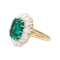 Bague 52 Bague Pompadour émeraude, diamants, platine et or jaune. 58 Facettes 33904