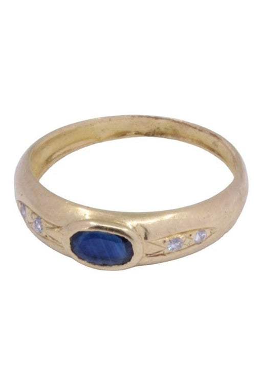 Ring 54 Modern sapphire and diamond ring 58 Facettes 084561