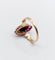 Bague 49 Bague marquise antique en or rose 18k et diamants taille rose rubis 58 Facettes A06448