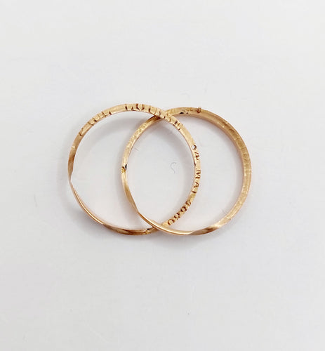 Bague 53 Alliance victorienne jumelée en or rose 18k (circa 1880) 58 Facettes A06538