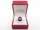 Bague 53 vintage bague cocktail t53 grenat coussin 8 diamants 0.14ct en platine 7.3g 58 Facettes 270143