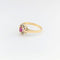 Bague 57.5 Marguerite en or jaune diamants et rubis 58 Facettes 31138