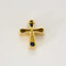 Pendentif Pendentif "Croix" en Or jaune 18k et saphirs 58 Facettes LOR36403