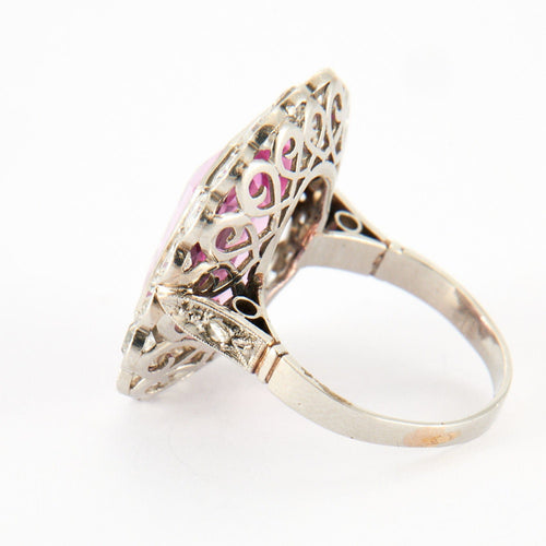 Bague 55 Bague Pompadour Art-Déco Diamants 58 Facettes