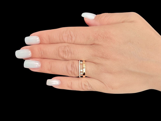 Bague 54 MESSIKA - Move Bague Romane or jaune et diamants 58 Facettes