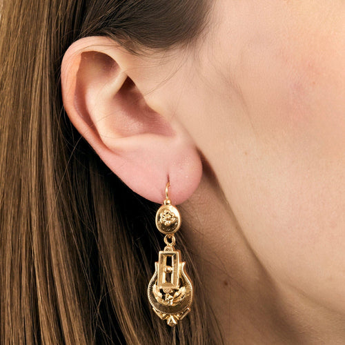 Pendentif Pendants d'oreille, époque Napoléon III 58 Facettes