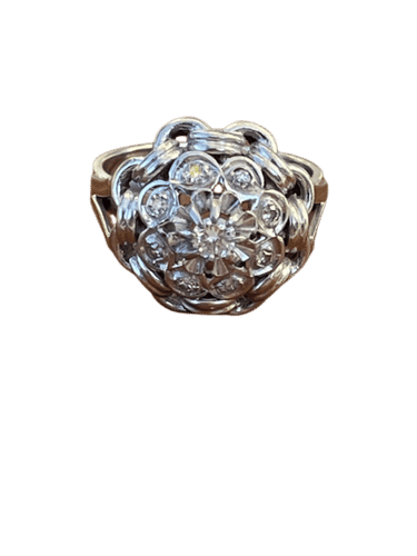 Bague 50 Bague vintage or gris et diamants 58 Facettes 116