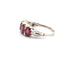 Bague 53 Bague en platine avec rubis et diamants 58 Facettes