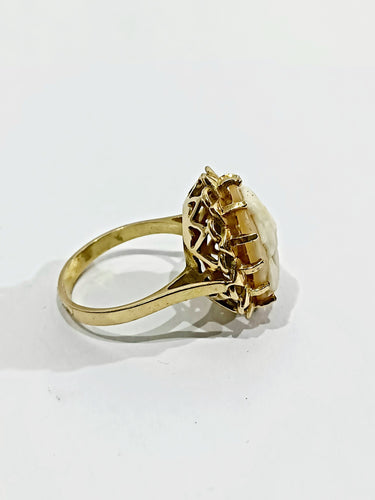 Bague 55 Bague Camée Or Rose 58 Facettes 3088/1