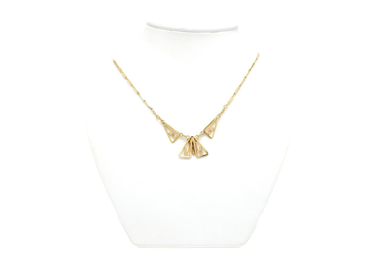 Collier Collier Art Déco en or jaune 18 carats 58 Facettes B682