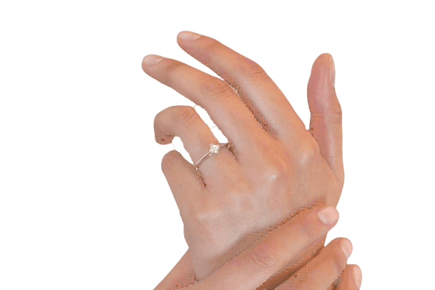 Bague 52 Solitaire diamant en or blanc 58 Facettes 26090