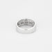 Bague Bague en Platine et diamants princesses, baguettes et ronds en demie alliance. 58 Facettes