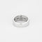 Bague Bague en Platine et diamants princesses, baguettes et ronds en demie alliance. 58 Facettes