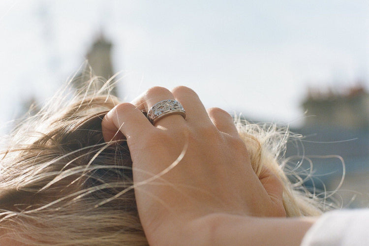 Bague 52 Bague Florale Diamants 58 Facettes