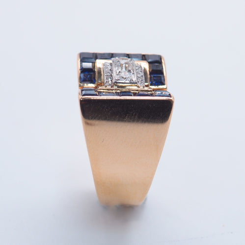 Bague 58.5 Bague Tank diamants 1940 58 Facettes 4845