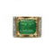 Bague 49 Bague - Or, Platine, Diamants & Emeraude 58 Facettes 250055R