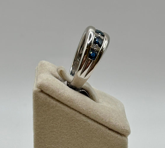 Bague 55.5 Alliance saphirs et diamants 58 Facettes