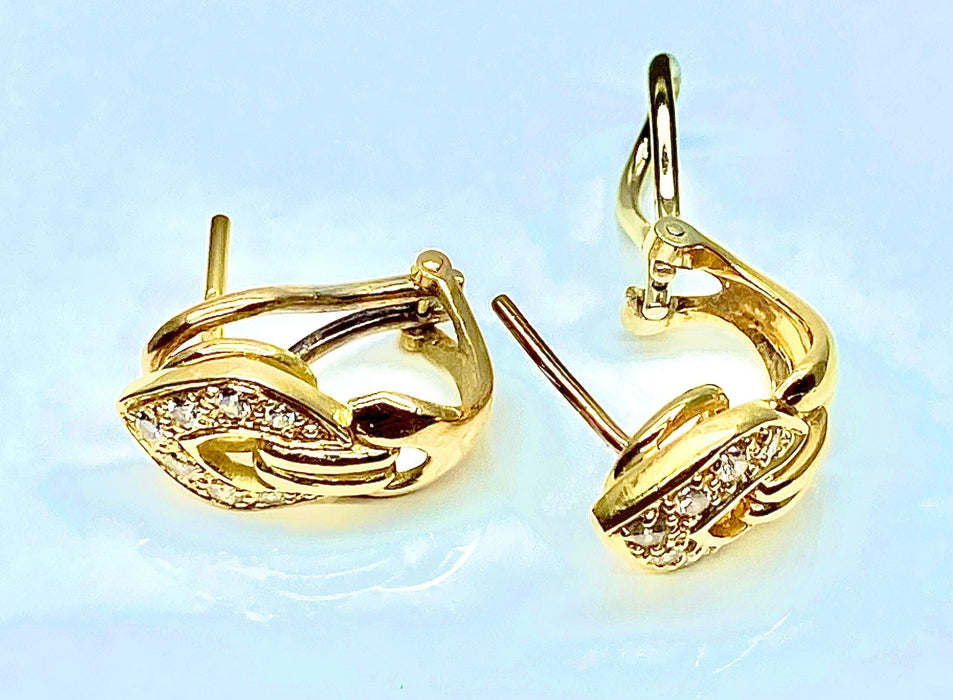 Boucles d'oreilles Boucles d’oreilles or jaune diamants 58 Facettes AB458