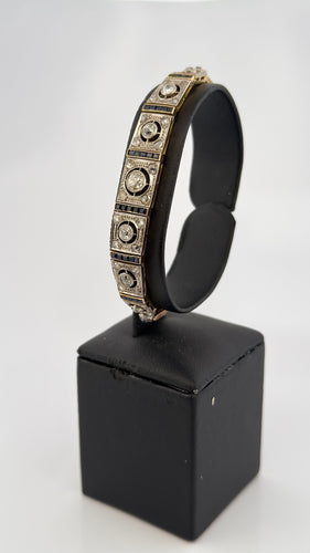 Bracelet Bracelet ancien art déco en or , saphirs et diamants 58 Facettes