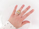 Bague 55 bague POMELLATO tubulaire large t55 or jaune blanc 18k 34gr diamants 0.9ct 58 Facettes 267204