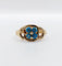 Bague 60.5 Bague victorienne or jaune, trèfle à quatre feuilles et émail bleu (circa 1890) 58 Facettes A05633