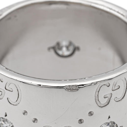 Bague 52 Gucci Bague Icon Or blanc Diamant 58 Facettes 1160020CN