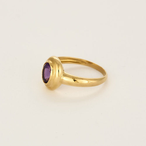 Bague 56 Bague en or jaune et améthyste 58 Facettes AUX1333X3