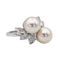 Bague 48 Bague Or blanc Perle de culture, Diamant 58 Facettes 3746805CN