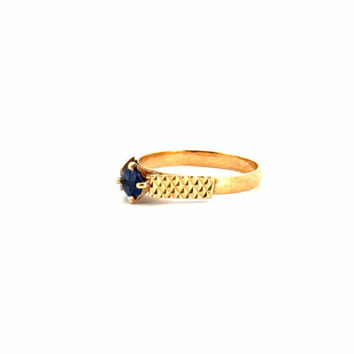 Bague 56 Solitaire Or jaune 18k & Lolite 58 Facettes 41-GS33695-1