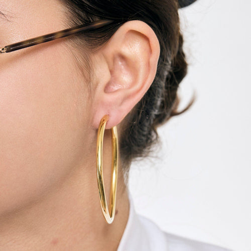 Anneaux d'oreilles or jaune 58 Facettes THI0203