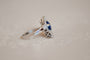 Bague 49 Art Déco platinum blue sapphire ring 58 Facettes